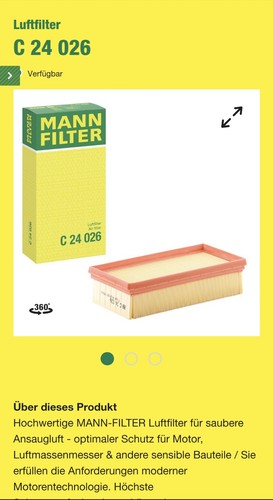 Mann filter c24026 luftfilter - mann-filter,