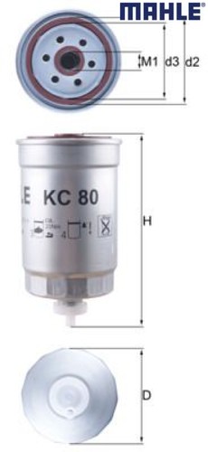 Mahle kc80 kraftstofffilter - kc80,
